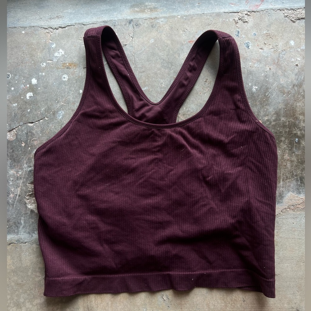 Calia sports bra top plum magenta racerback built in bra XL